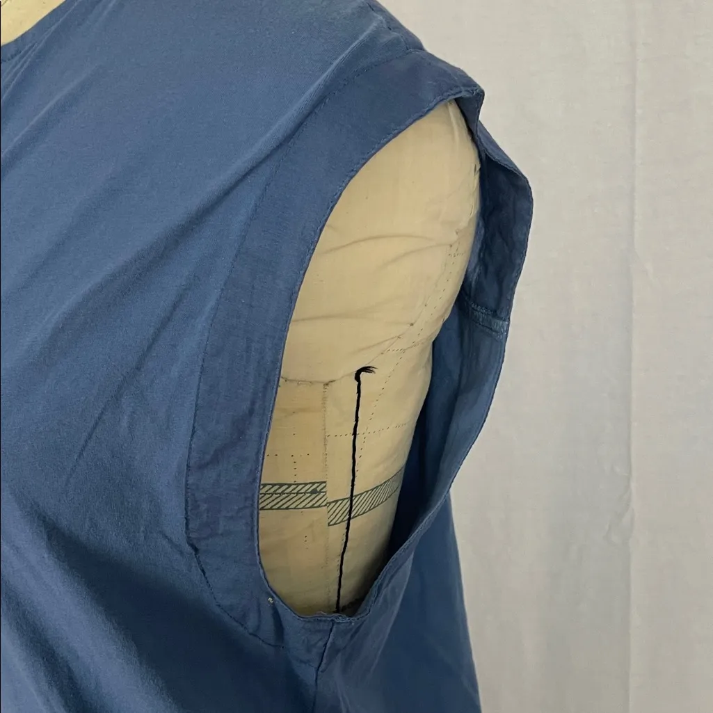 GapBody Sleeveless Blue Tunic Dress with Pockets Size Extra Small - Image 4