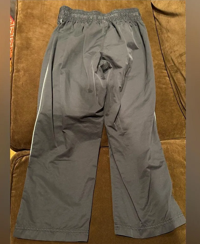 Black & White Track Capri Pants Zip Button Snap & Tie Front Closure Sz 4/6. - Image 5