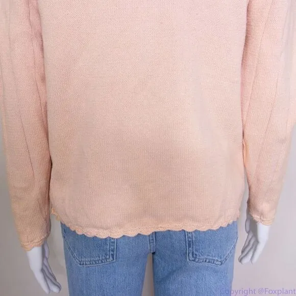 Vintage Franco's 100% cotton dusty pink‎ sweater, women's size S Pink - Image 16