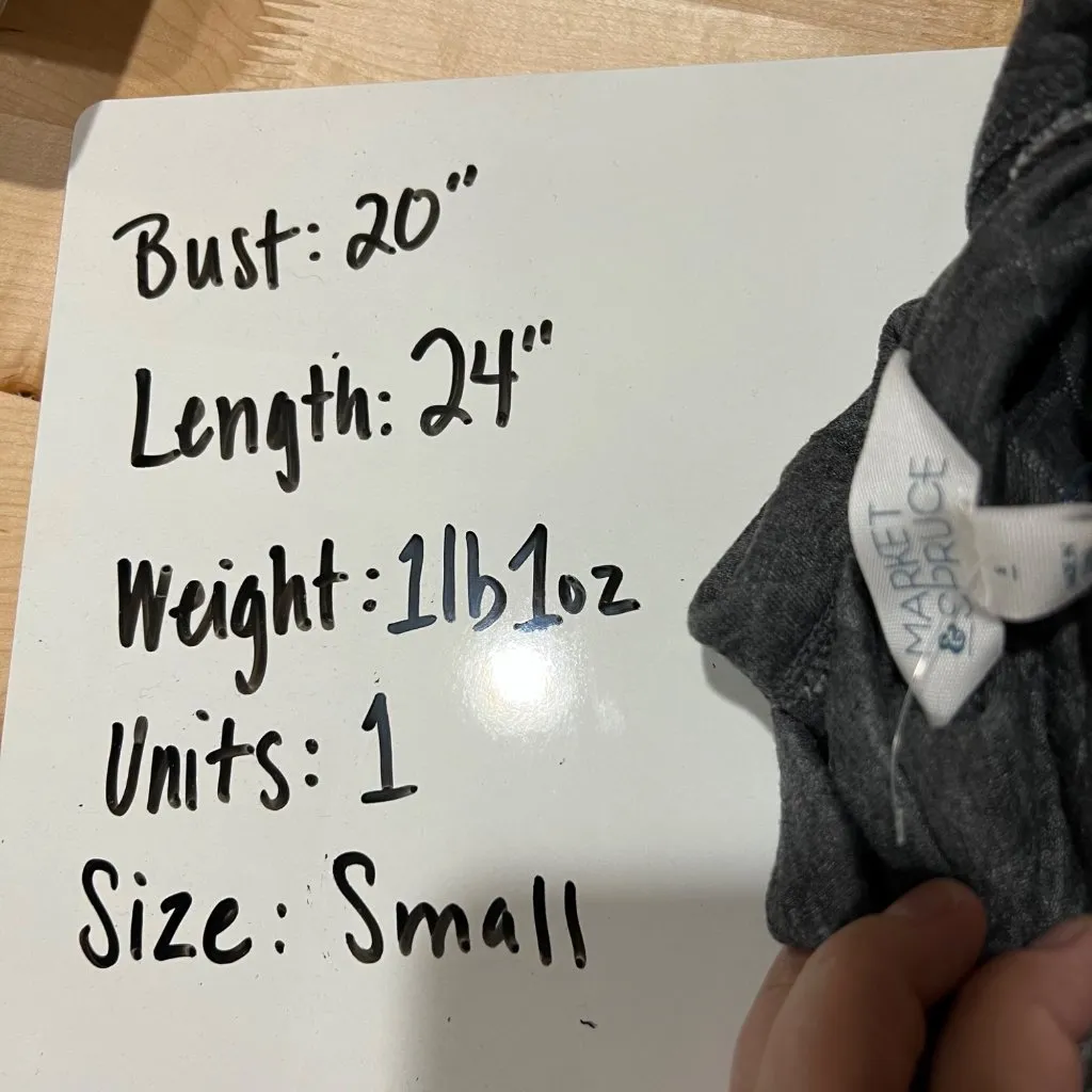 Market & Spruce Quilted Hoodie Pullover Sweatshirt Gray Size Small NWT - Image 10