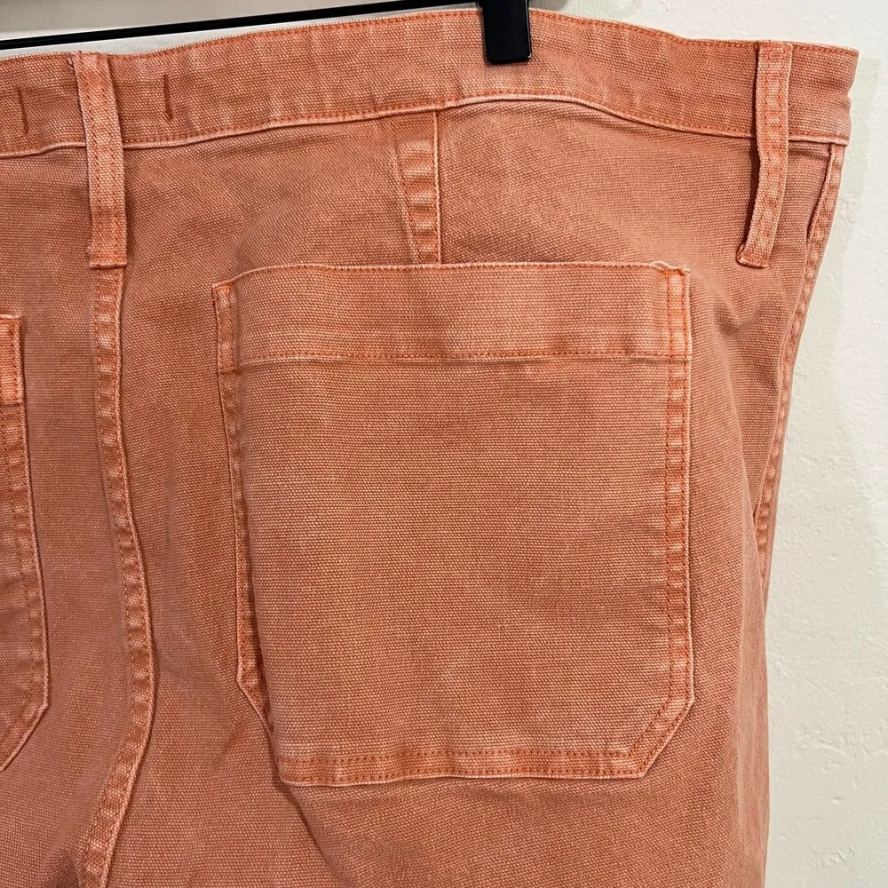 Madewell Emmett Wide-Leg Crop Pants Peachy Orange Size 37 - Image 6