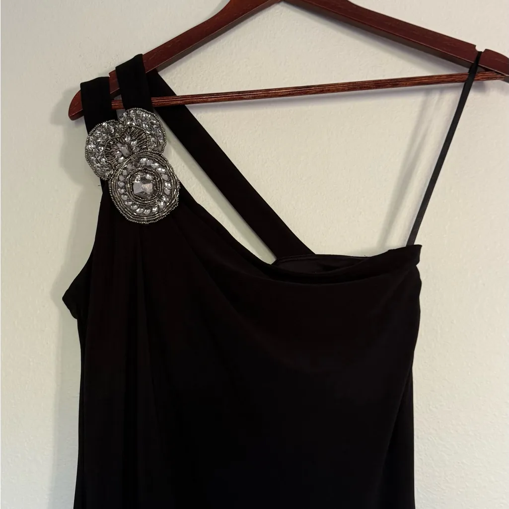 Eliza J Black One Shoulder Dress with Silver Embellishment Size 6 - $38 - From Kailani Eliza J Black One Shoulder Dress with Silver Embellishment Size 6 - $38 - From Kailani