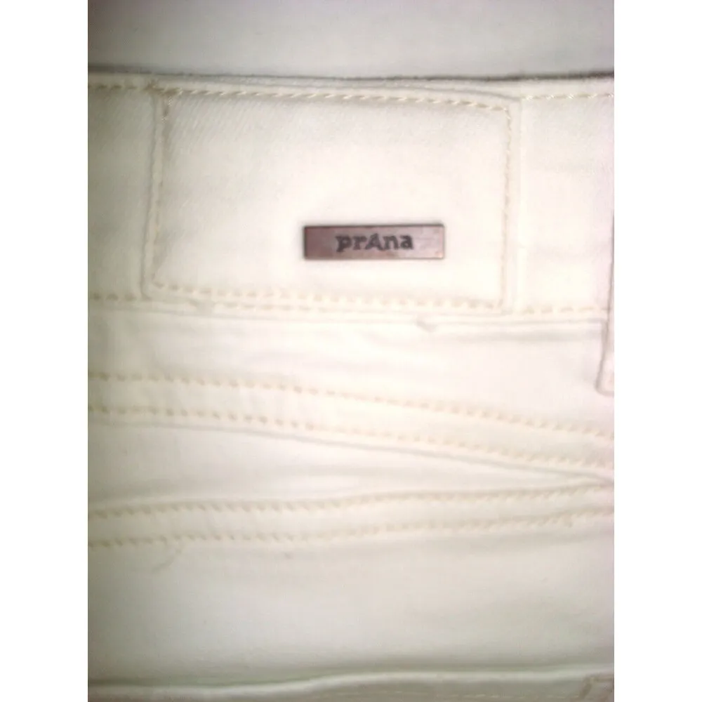 New NWT Womens 2 26 X 27 Prana Buxton Jeans White Boyfriend Stretch Organic Nice - Image 7