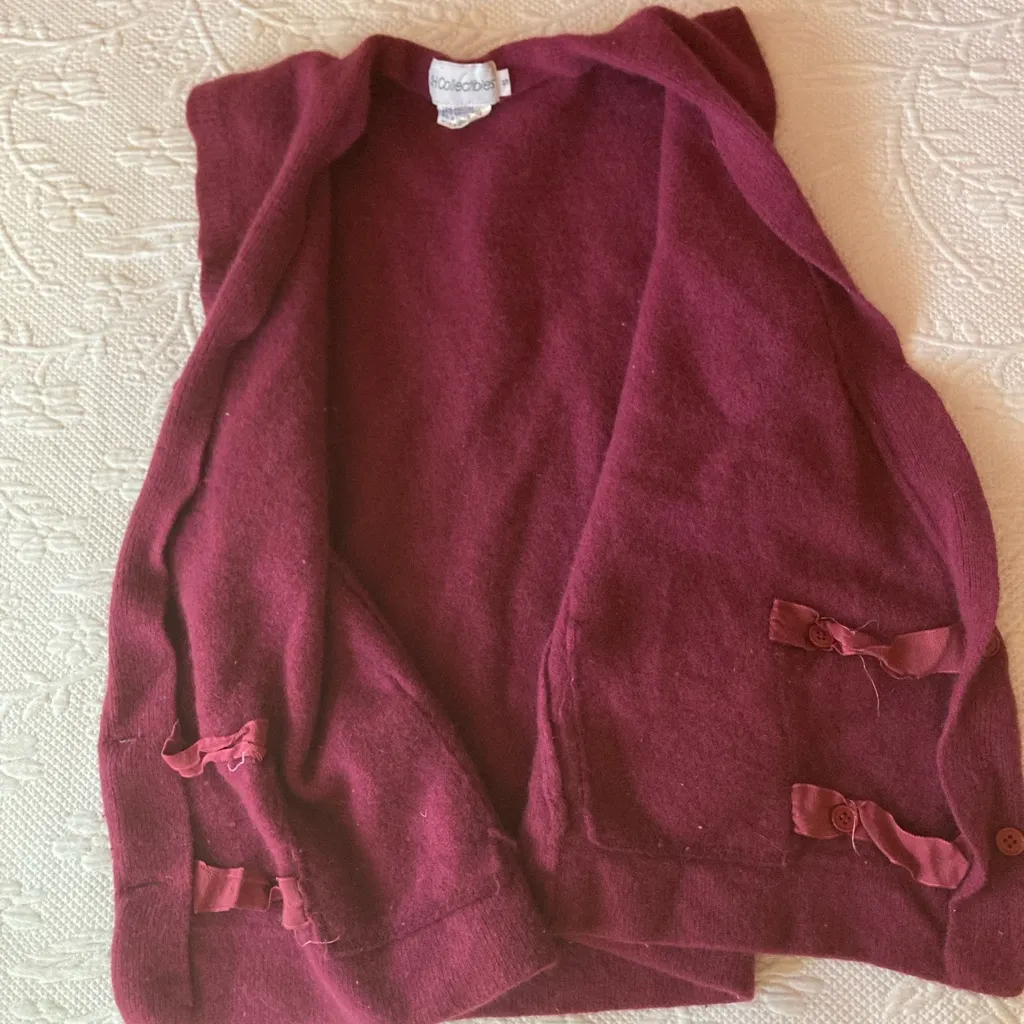 JH Collectibles Deep Majenta Angora and Wool Top Red - Image 5