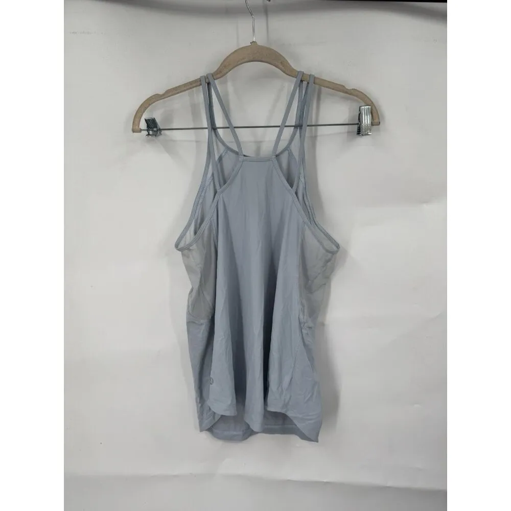 Lululemon Run Off Route Tank Top Women 6‎ Blue Athletic Mesh Lightweight - Image 2