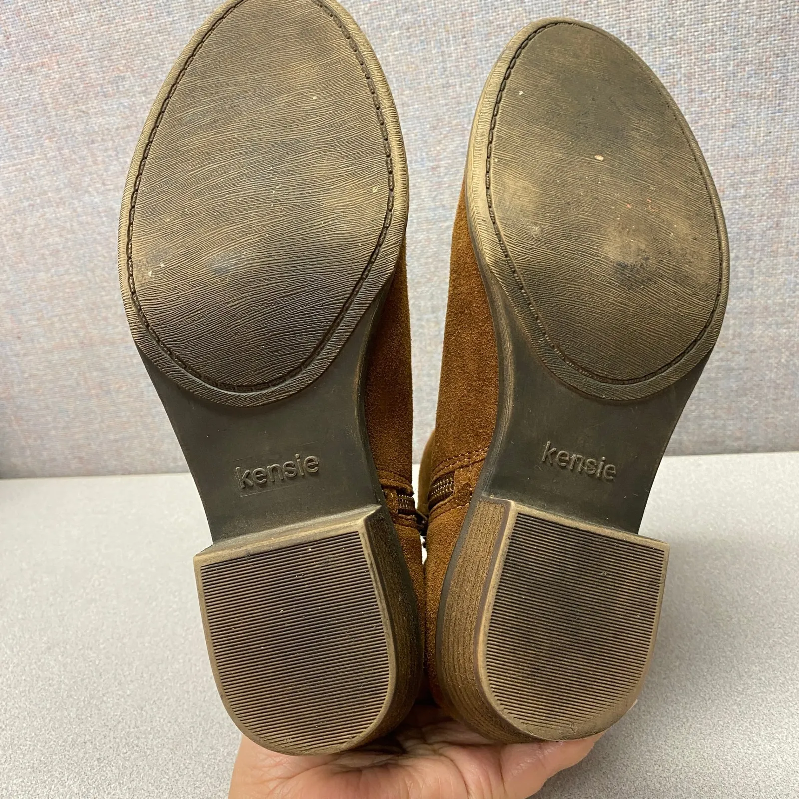 Kensie Garry Ankle Boots Brown Suede Chelsea Side Zip Women's 7.5M - Image 12