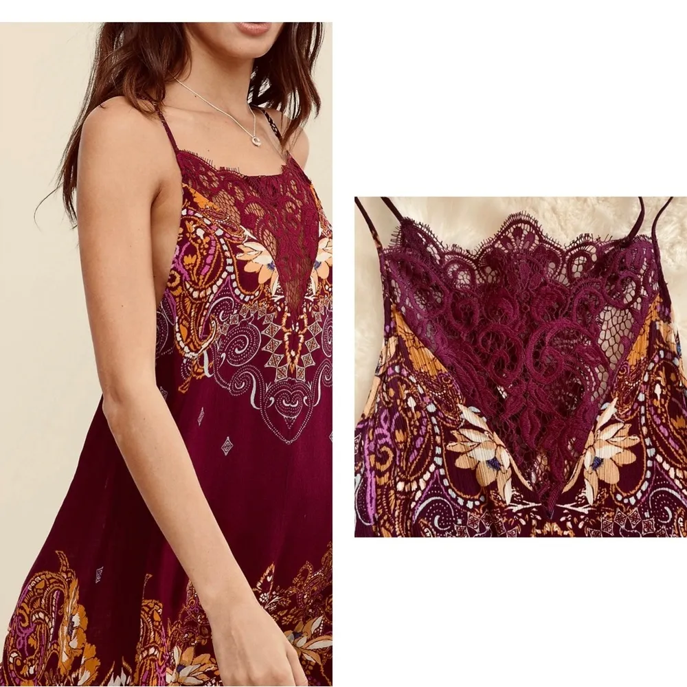 Free People “Who’s Sorry Now” print slip dress - Image 3
