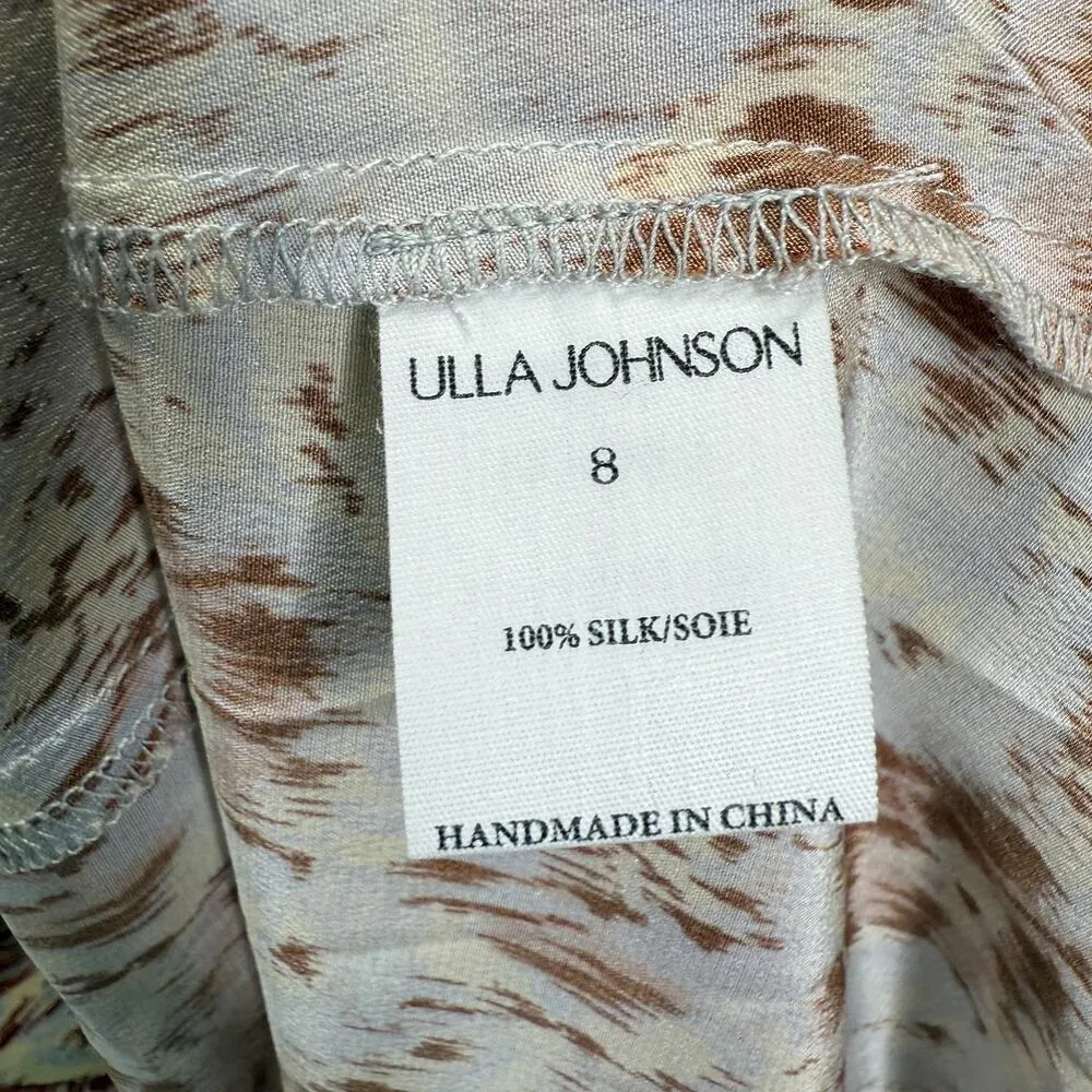 Ulla Johnson Avia Silk Midi Dress Wisteria Size 8 Flowy Ruffles Floral Chic Boho - Image 9