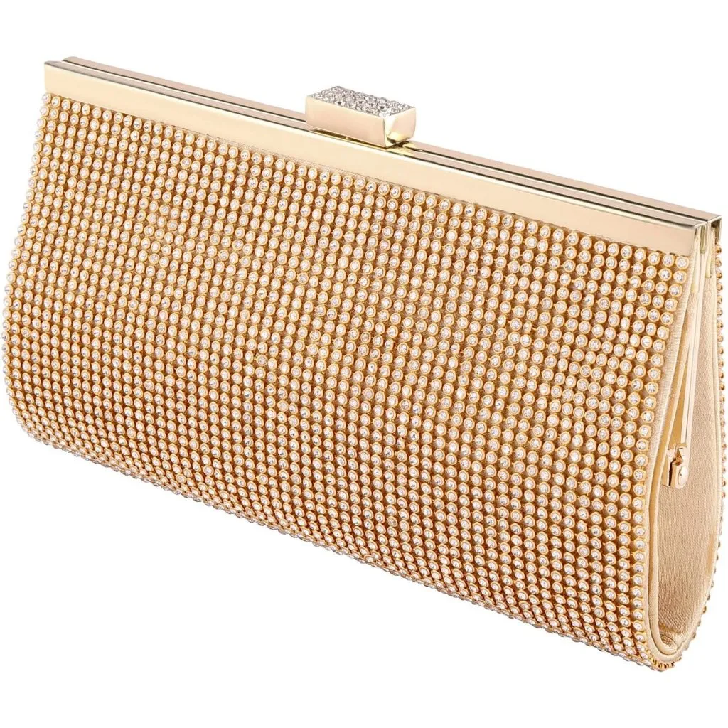 ⚡ Women's Detachable Chain Sparkly Glitter Crossbody Shoulder Gold Bag - Image 3