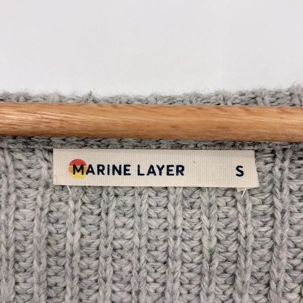 Marine Layer Elisa Pullover Cashmere Blend Sweater Grey Women’s Size Small - Image 4