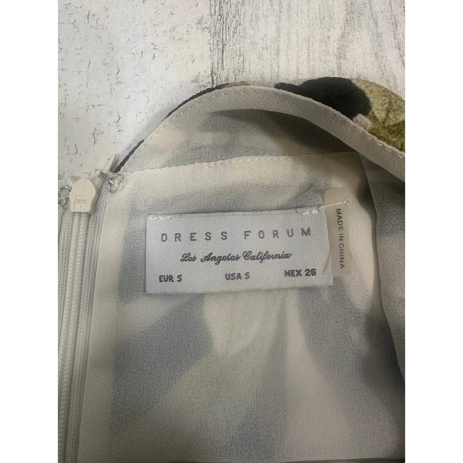 Dress Forum Tropical Maxi Dress S | Tan Green | Halter | Ruffle Hem | MSRP $88 - Image 4