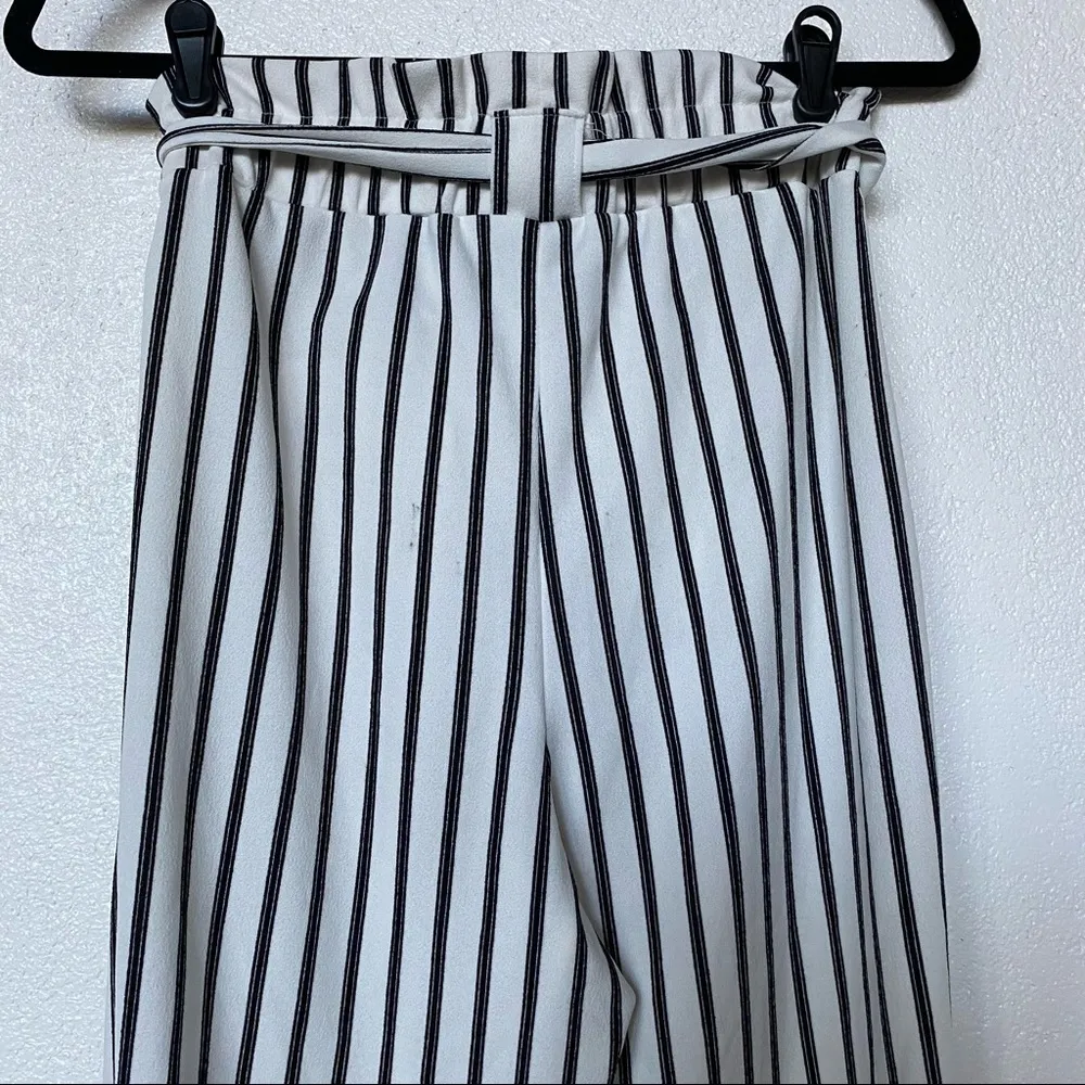 Windsor Black and White Striped Belted Pants Size Small - Image 10