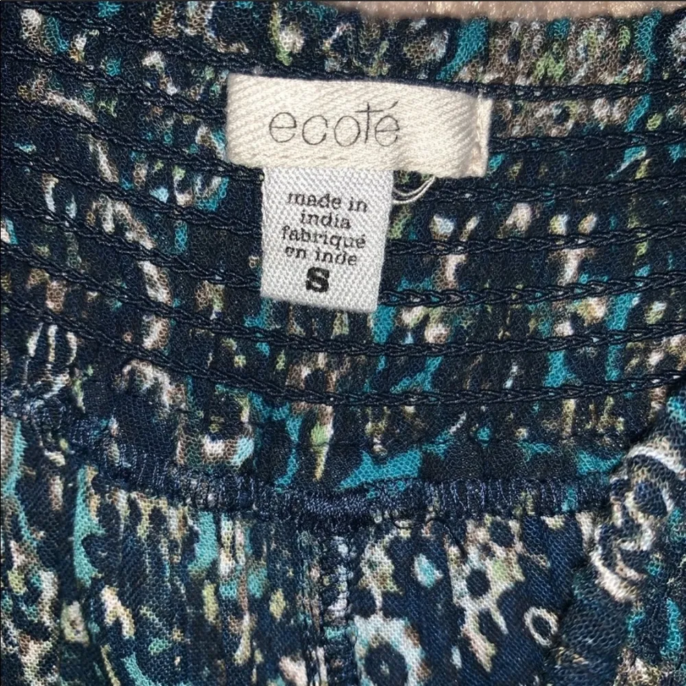 UO ecote blue floral high rise wide leg pants - Image 6