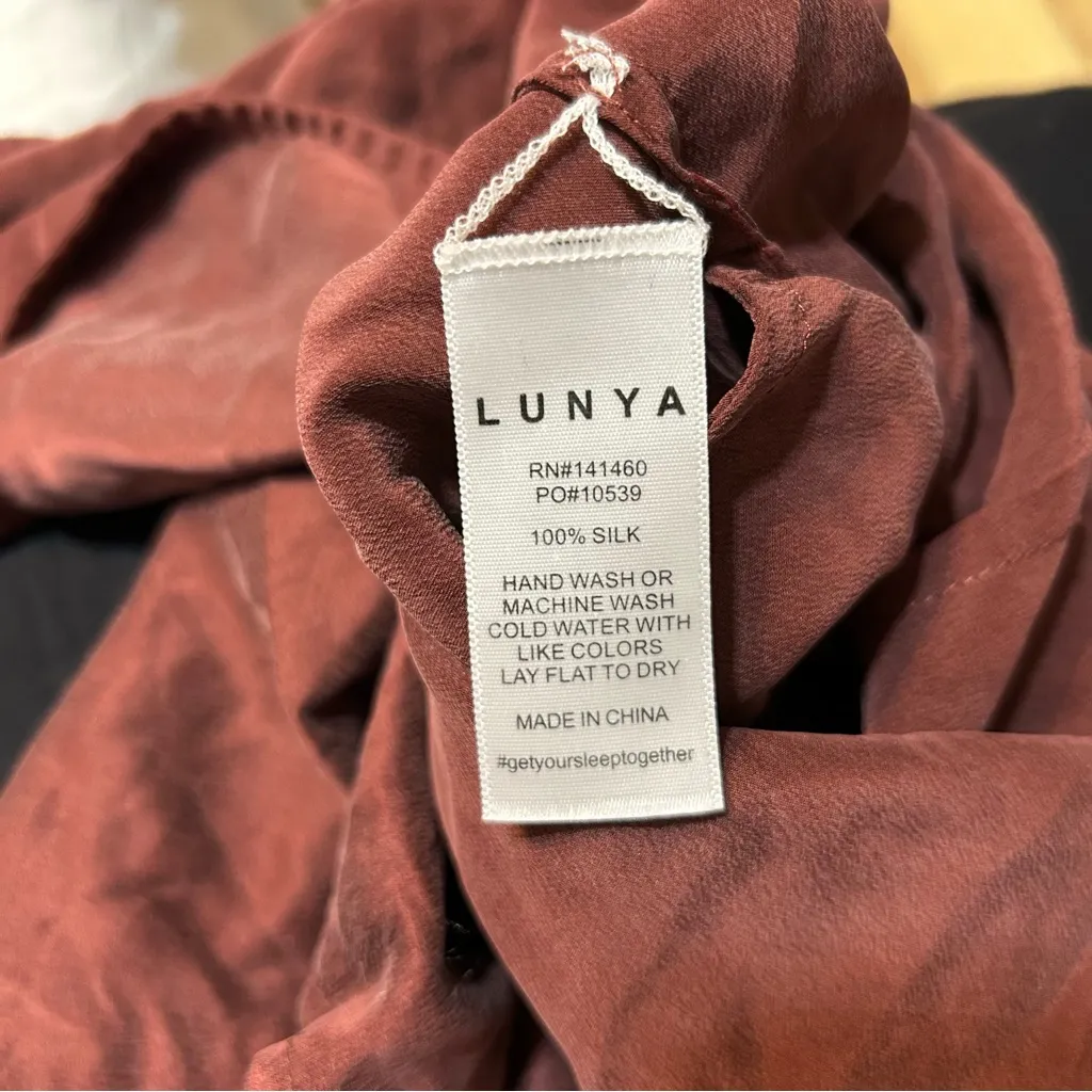 Lunya Washable Silk Slip Dress in Port Maroon Size Large Red - Image 12