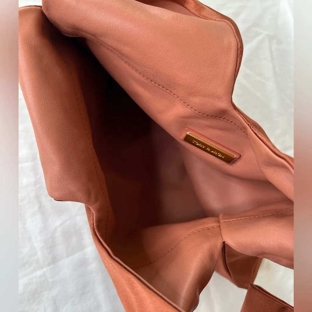 Tory Burch Copper Satin Eleanor Shopper NWT - Image 9