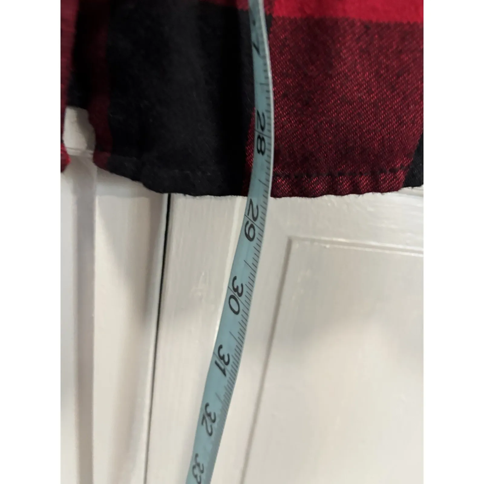 Arizona Jean Co Flannel Red/Black Button Up Long Sleeve Shirt Size L Soft Warm - Image 3