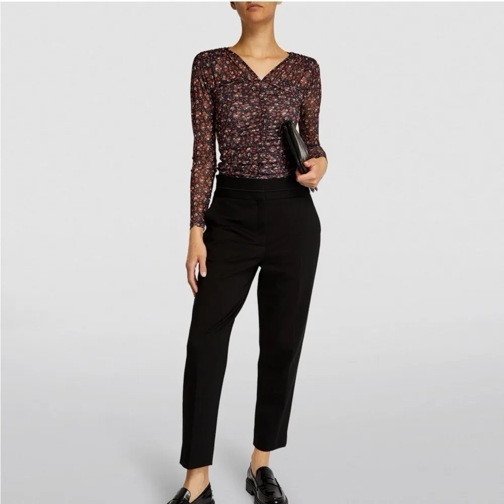 Sandro NEW  Bethanie Mesh Floral Print Top - Image 2