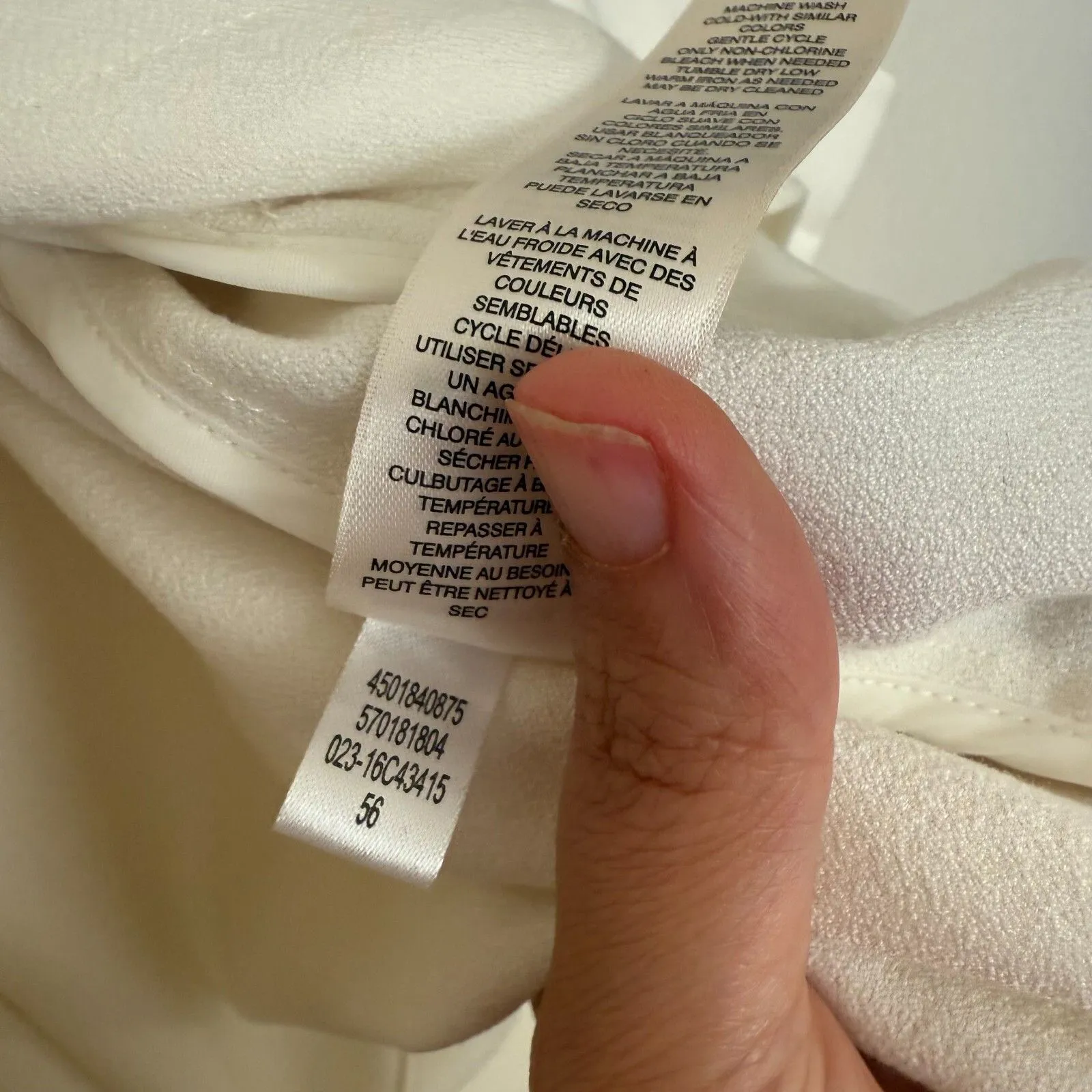 Chico's‎ Blazer Square-Cut Crepe Jacket Size 3/XL Ivory Career Office Business - Image 4