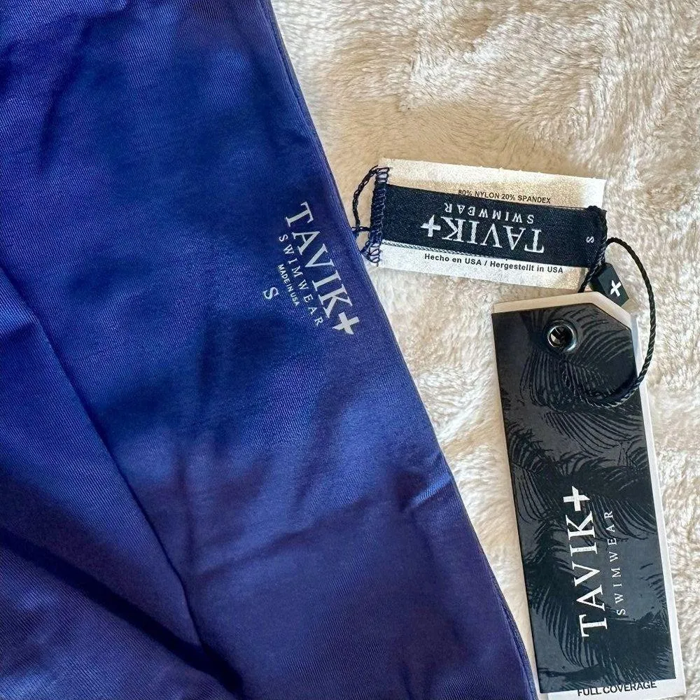 NWT Tavik Chloe Full Ribbed Swim Bottom in Cobalt Blue - Image 3