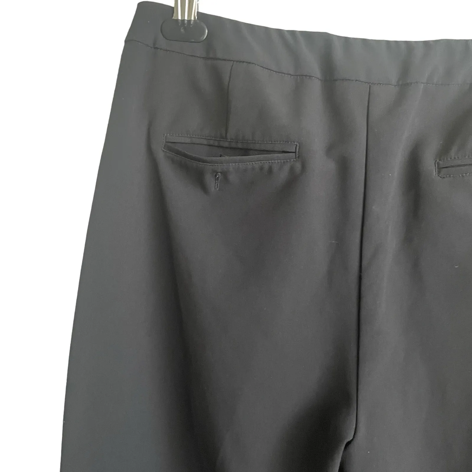 Zac & Rachel Pants Women 12 Black Tapered Leg Elastic Waist Office‎ Minimalistic - Image 4
