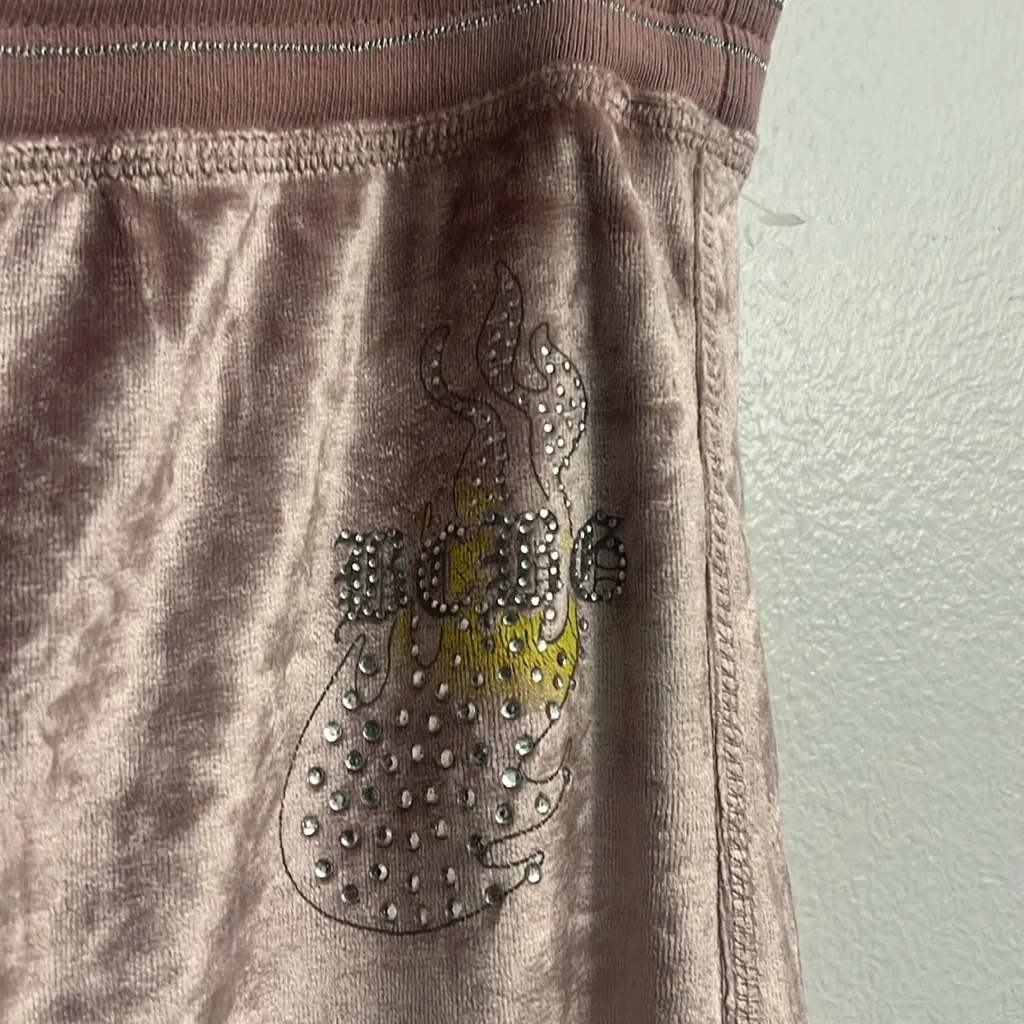 BCBGMAXAZRIA Pink Misted Grape Velour Tracksuit XL - Image 10