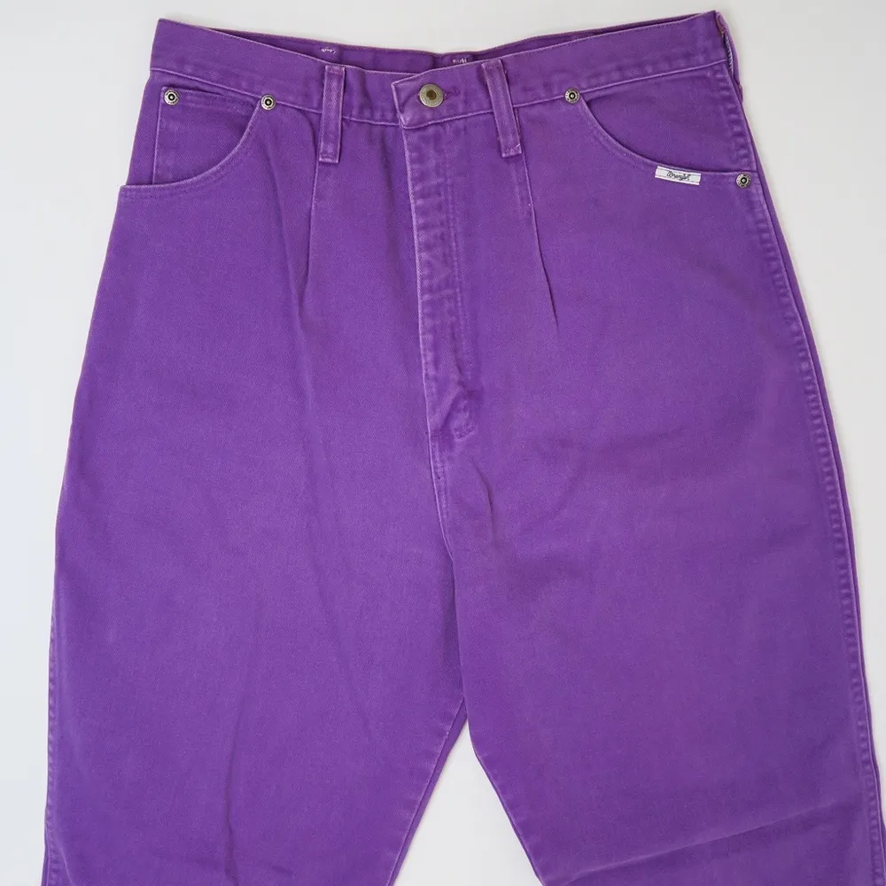 Vintage 80s Wrangler Purple High Waisted Jeans - Image 3