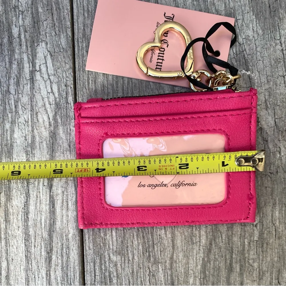 Juicy Couture Hot Pink Cardholder w/ Heart Charm - NWT - Image 7