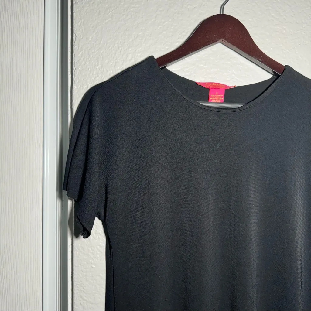 Catherine Malandrino • Asymmetrical Mini Dress • Black • Small • Short Sleeve - Image 5