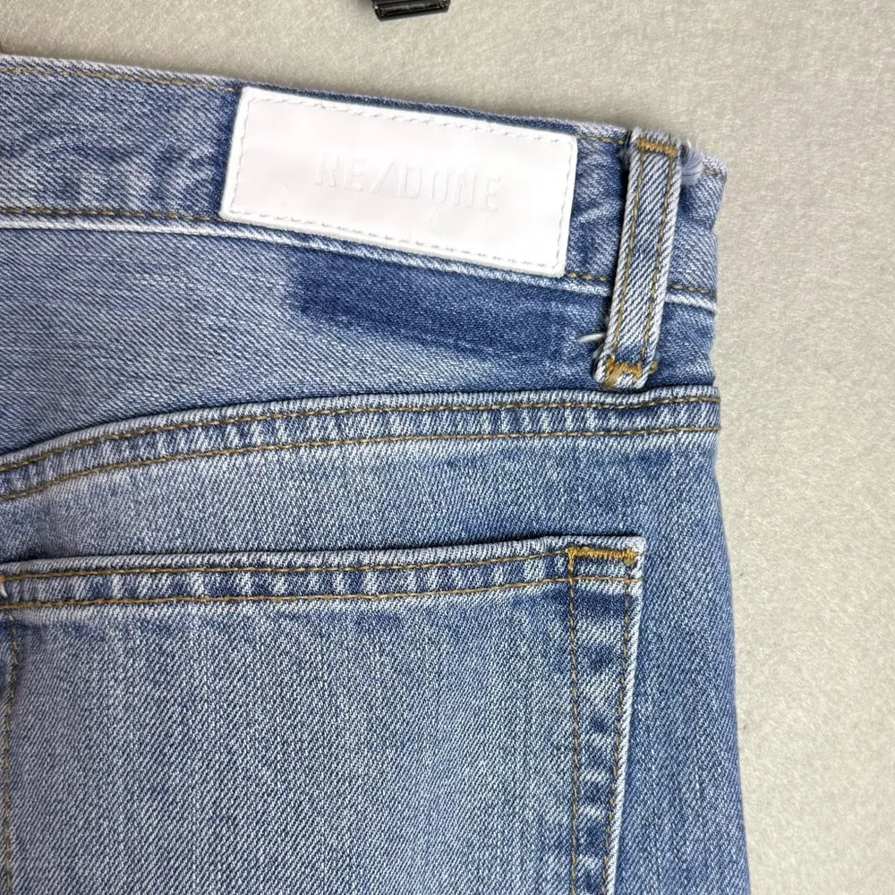 Re/Done Women’s High-Rise Super Flare Light Wash Jeans Raw Hem size 29 - Image 5