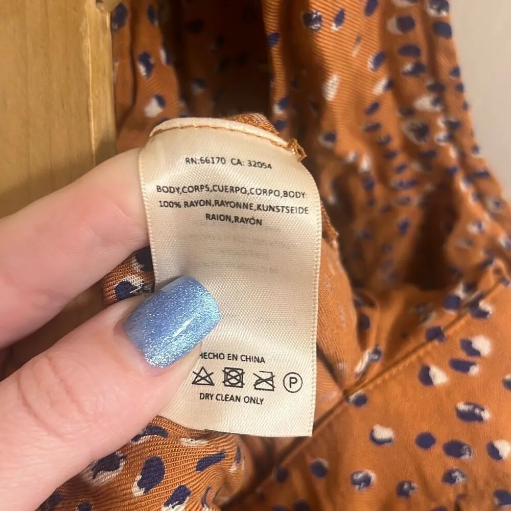 ✨Anthropologie Cartonnier Avila Patterned Cropped Wide Leg Jumpsuit XSmall✨ - Image 8