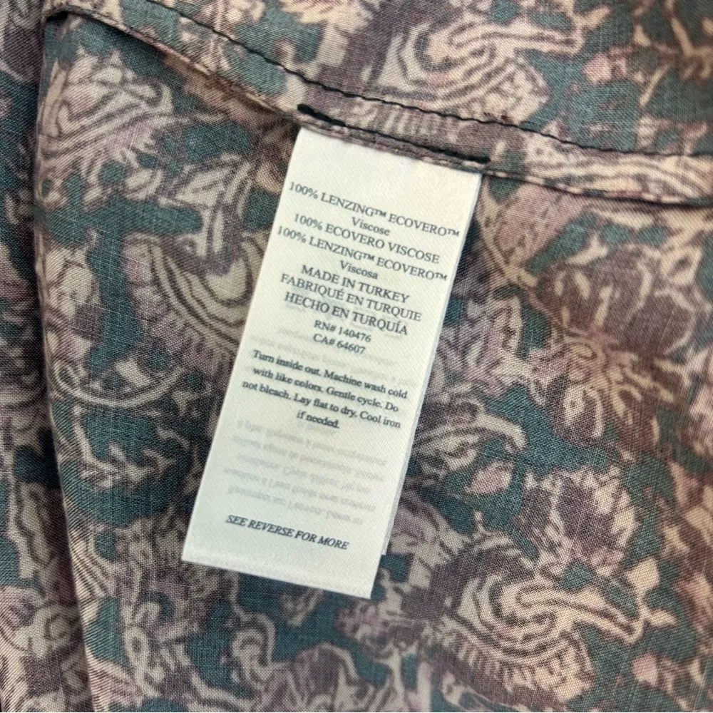 Faherty Portia Peasant Blouse in Fiona Paisley Block Print Size Small - Image 12