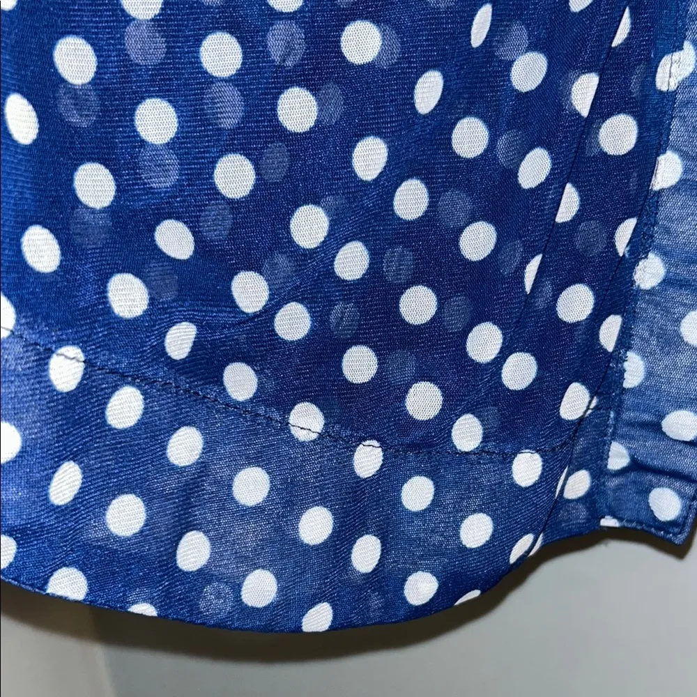 Stylish Navy Polka Dot Blouse - Image 4
