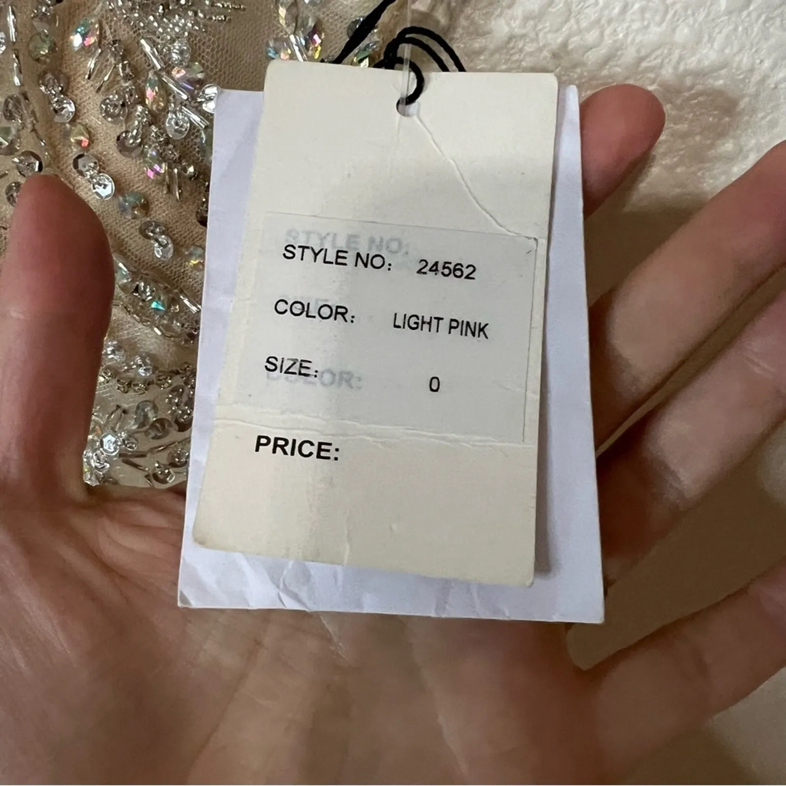 La Femme by GiGi 24562 light pink satin beaded mermaid gown NEW 0 - Image 10