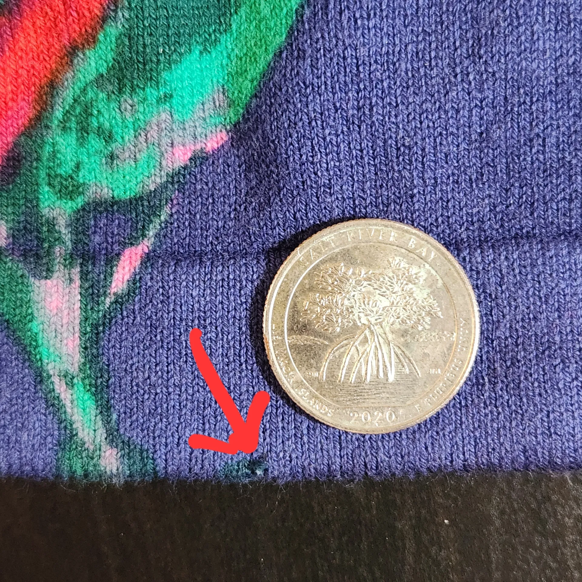 Isaac Mizrahi Navy Floral Print Button-Up Cardigan Sweater Size Large - Image 9