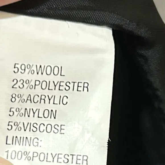 Zara Gray Double-Breasted Wool Blend Pea Coat XS - Image 3