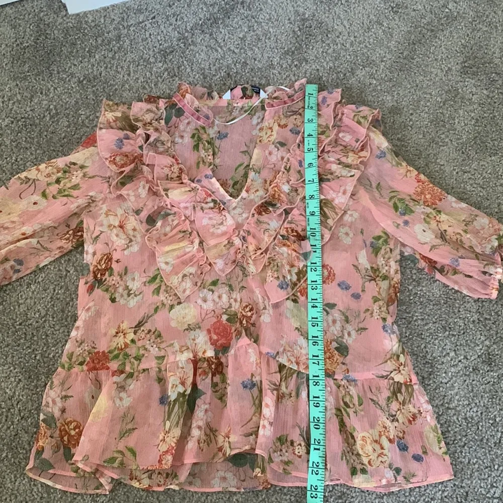 Sheer ruffle top ZARA - Image 2