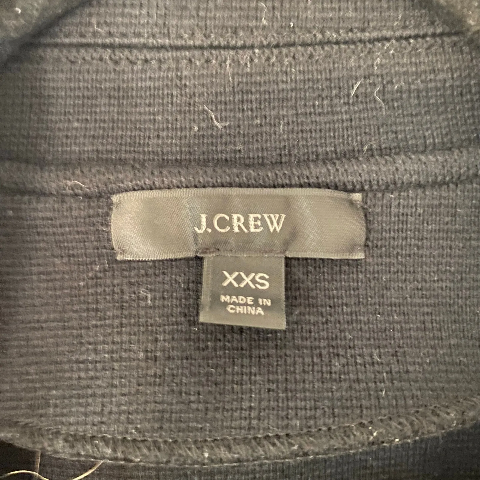 J. Crew Navy Blue Sweater Blazer Cotton Wool Blend Preppy Workwear Women's XXS - Image 2