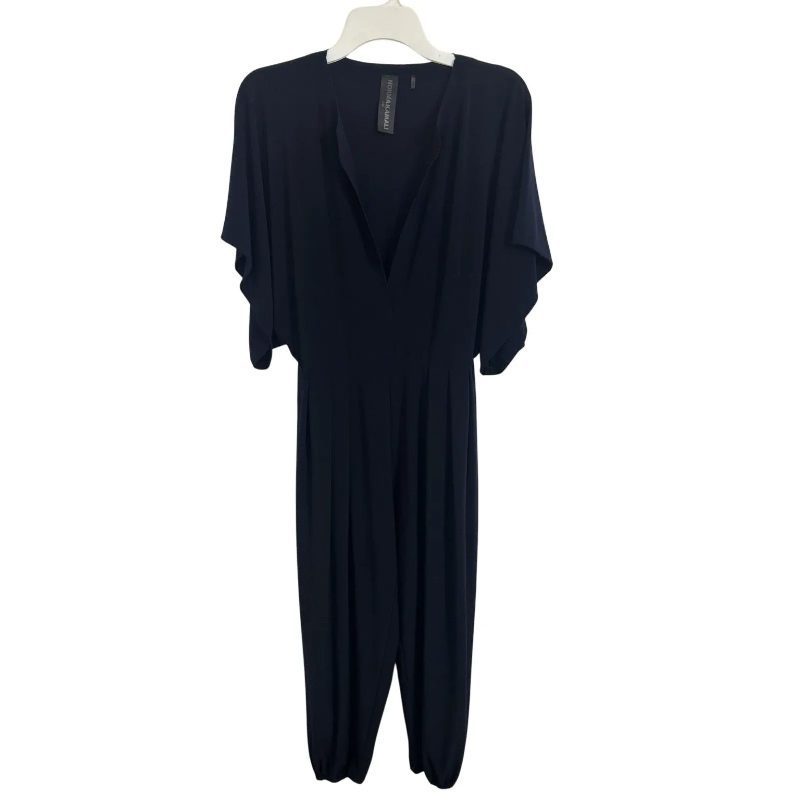 Norma Kamali Navy Blue Rectangle Jog Jumpsuit Size Small Stretch - Image 2