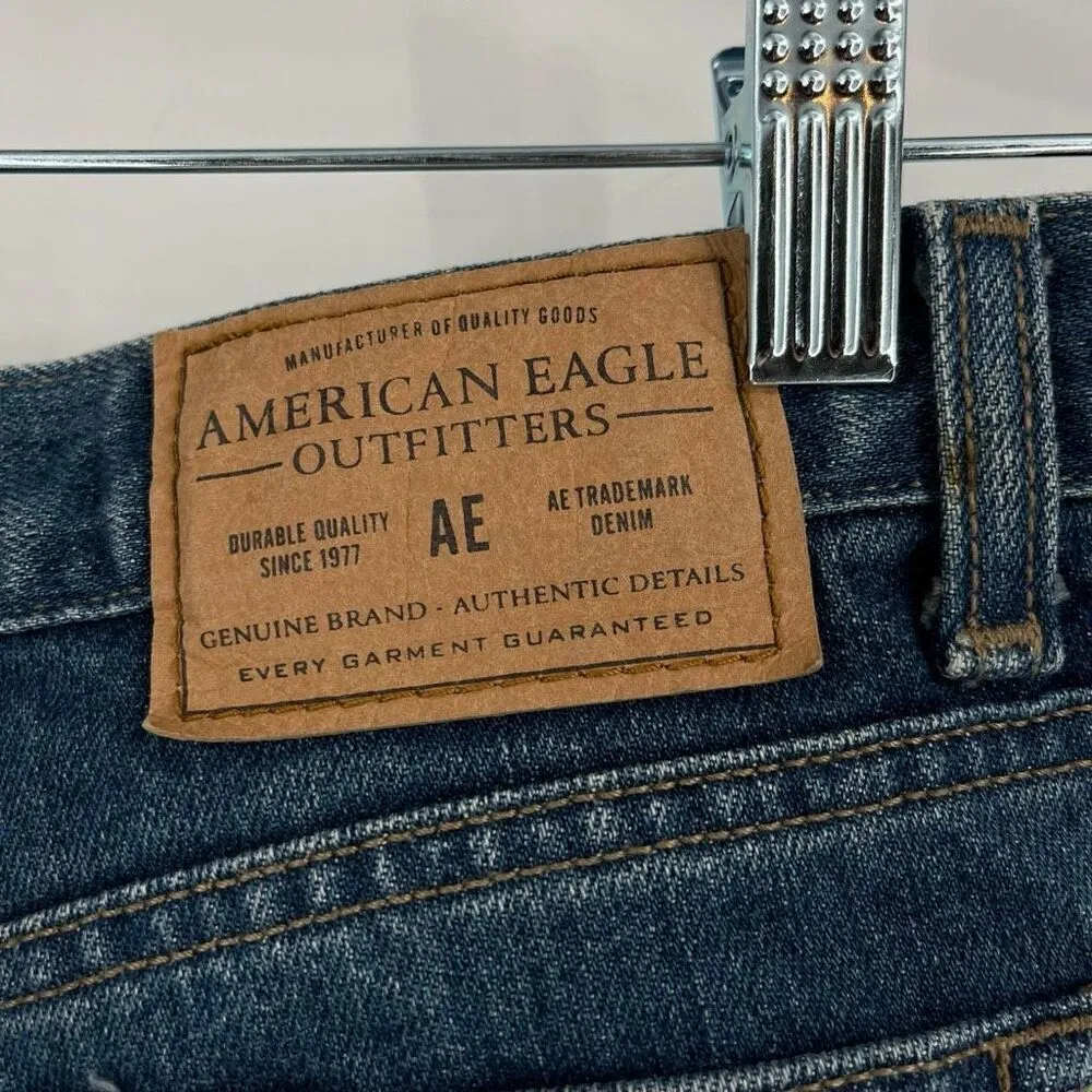 Vintage Y2K American Eagle Outfitters‎ Women's Bootcut Jeans Blue Denim Size 4 - Image 7