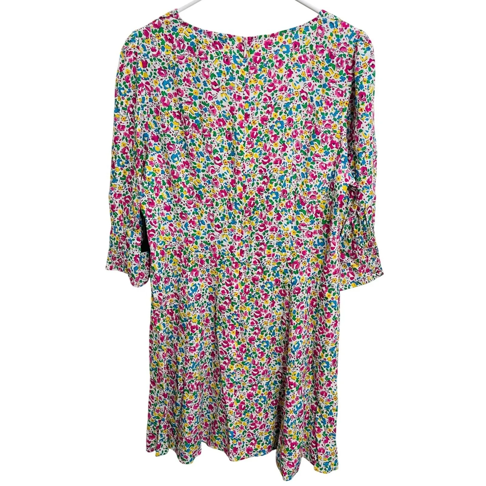 NWT RIXO Larissa Floral Mini Dress Puff Sleeve XL Cottagecore Romantic Dainty Pink - Image 3