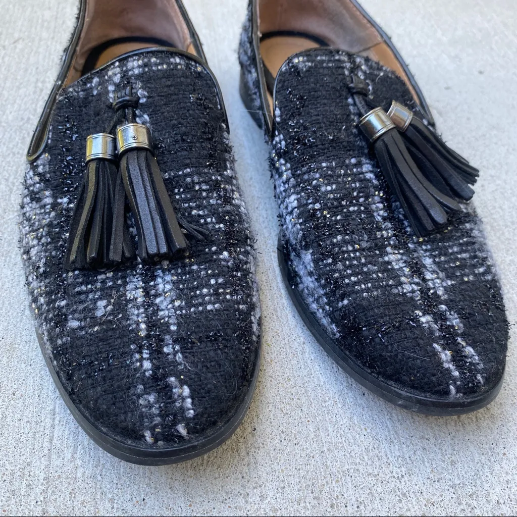 Franco Sarto Tweed Tassel Hadden Loafers size 8 - Image 6
