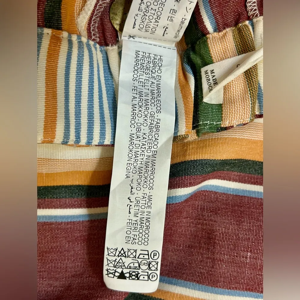 NWT Zara Striped Linen Trousers Size Large - Image 12