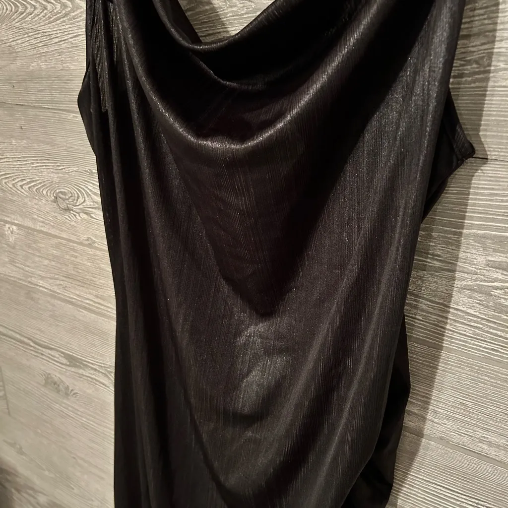 Forever Rose Couture‎ Asymmetrical Spaghetti Strap Little Black Dress Sz 3XL - Image 2