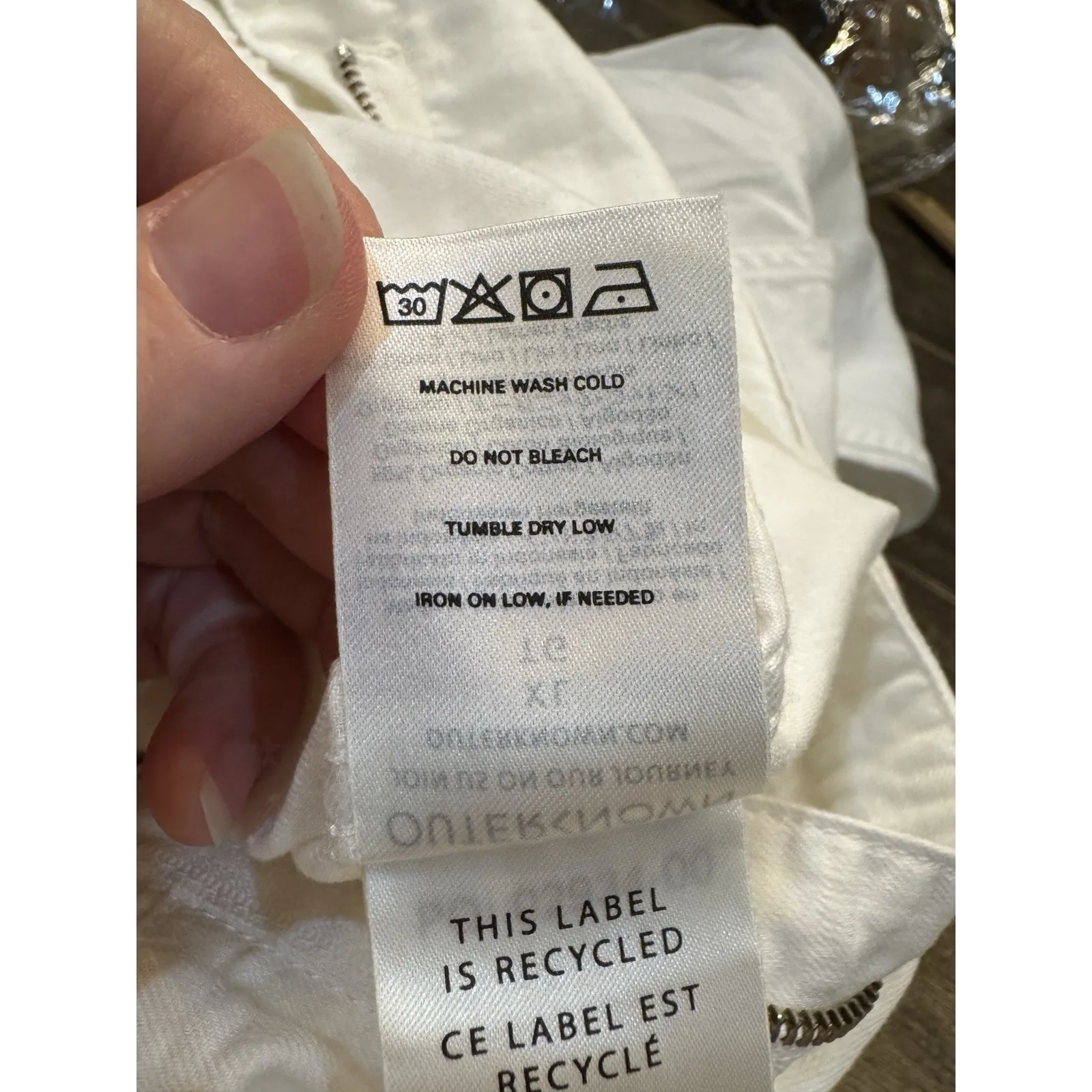 Outerknown STATION Long Sleeve Utility Jumpsuit White NWT Linen Blend Size XL - Image 16