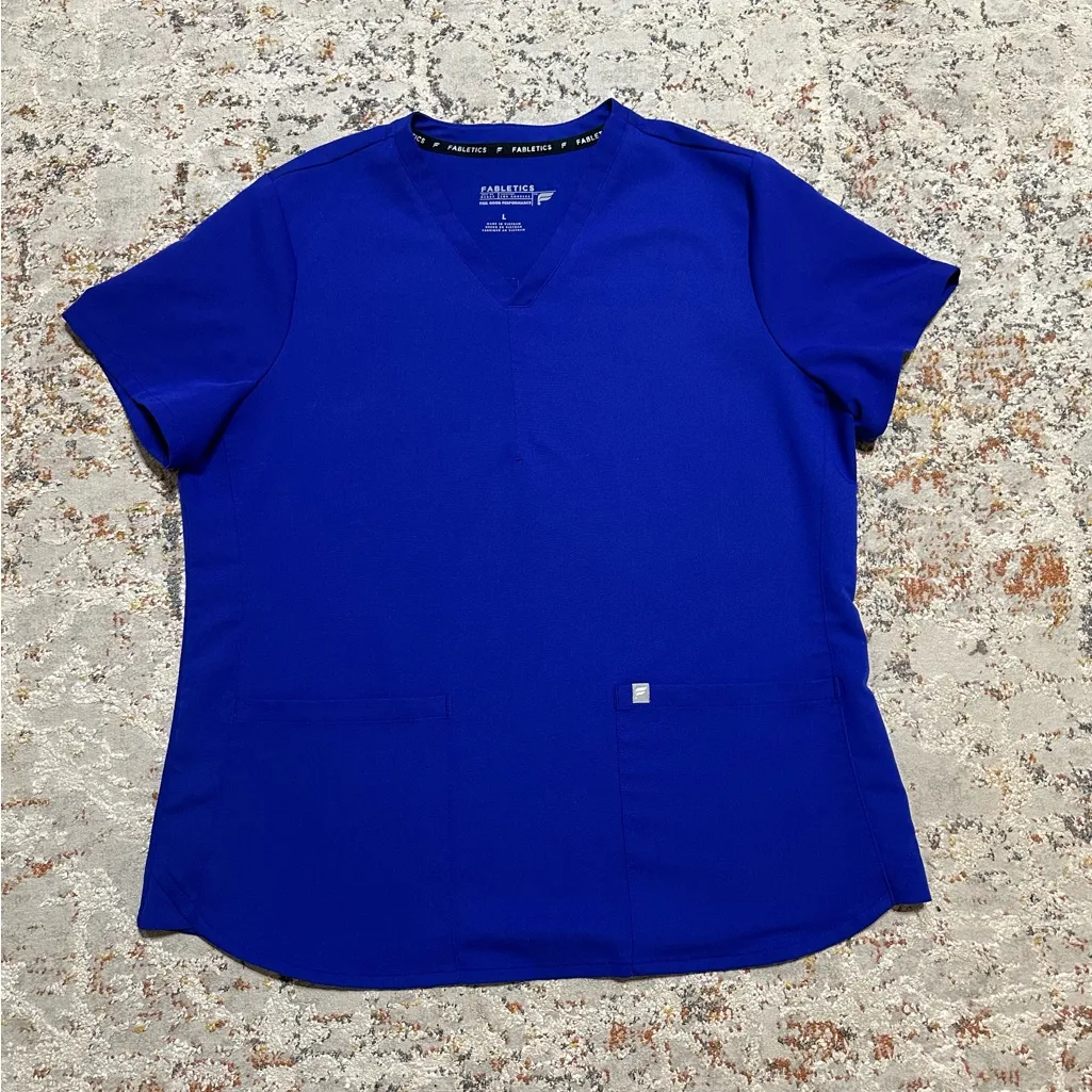 Fabletics  2 pocket Method Scrub Top royal blue Large - Image 3