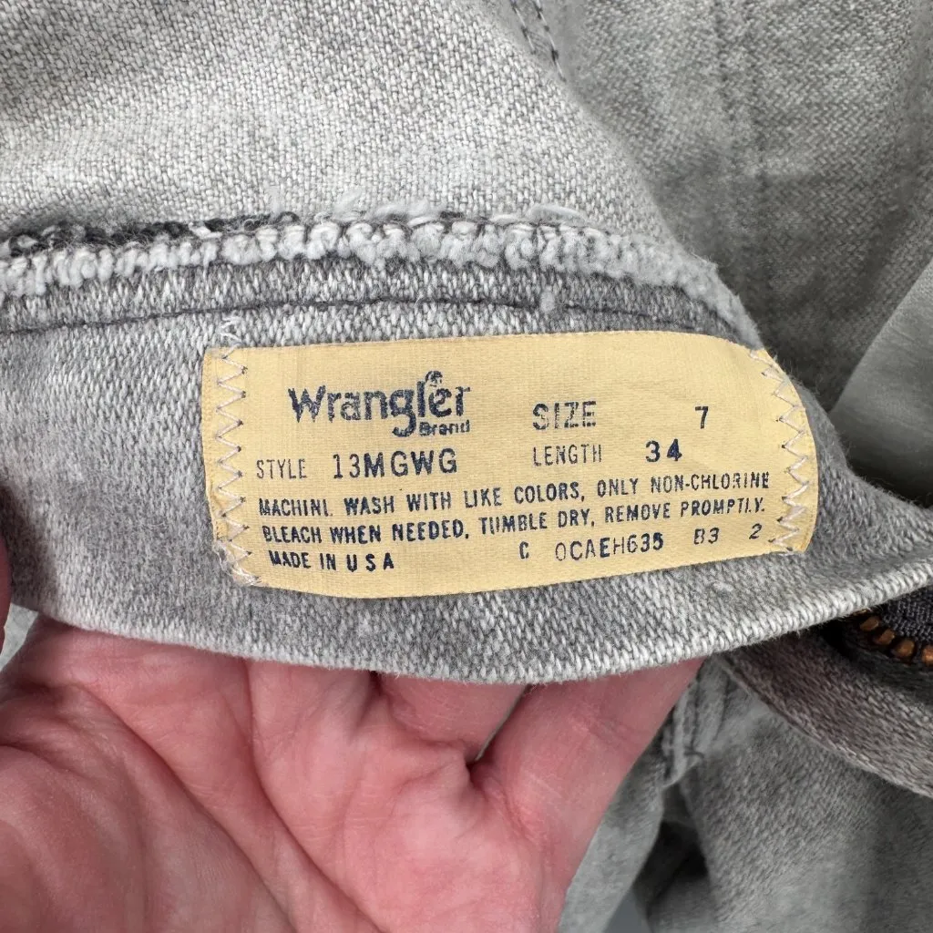 Vintage Wrangler‎ High Waist Western Cowgirl Jeans Womens 7 Gray Made in USA - Image 9