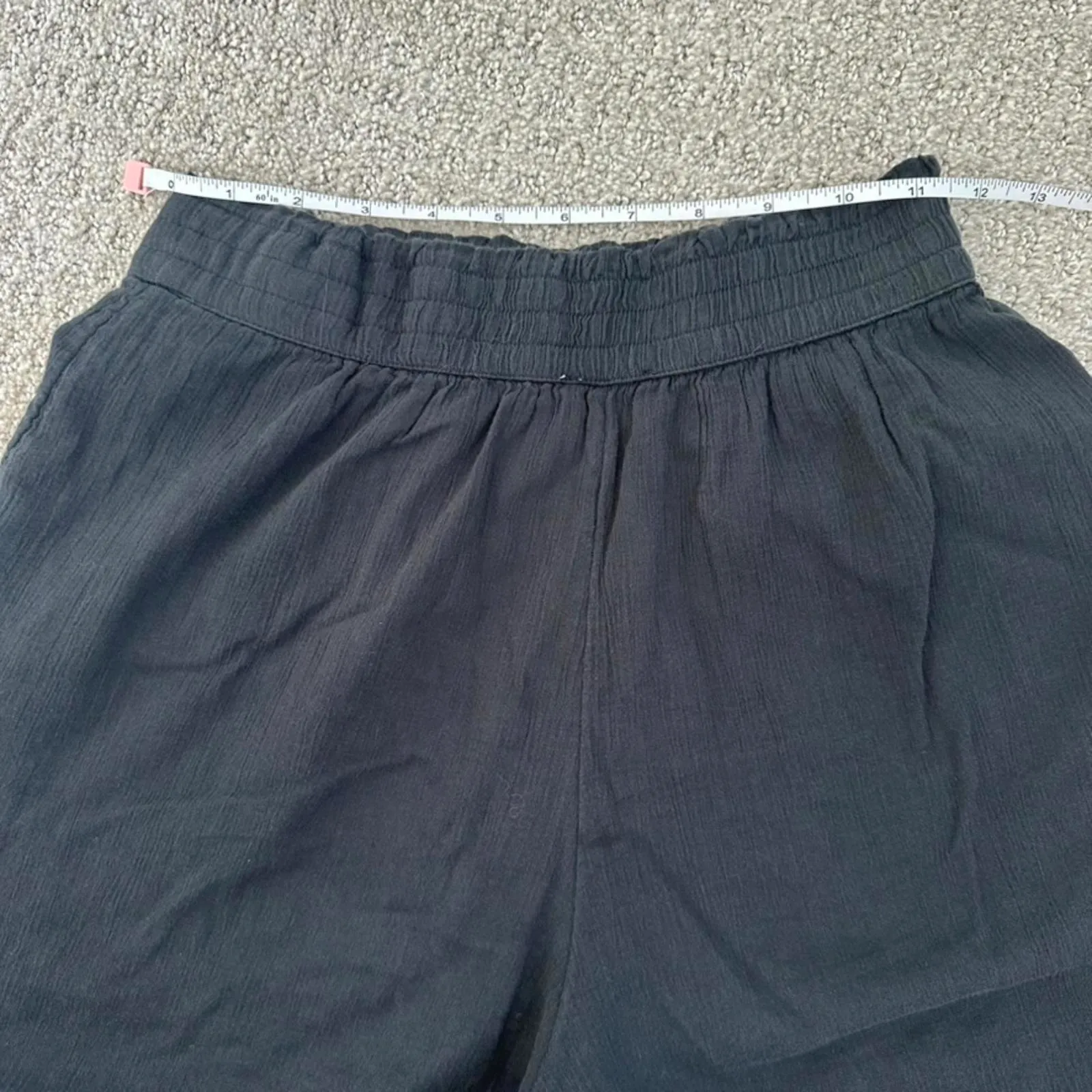 Abound Cotton Gauze Pull-On Shorts Washed Black Grey XS - Image 8