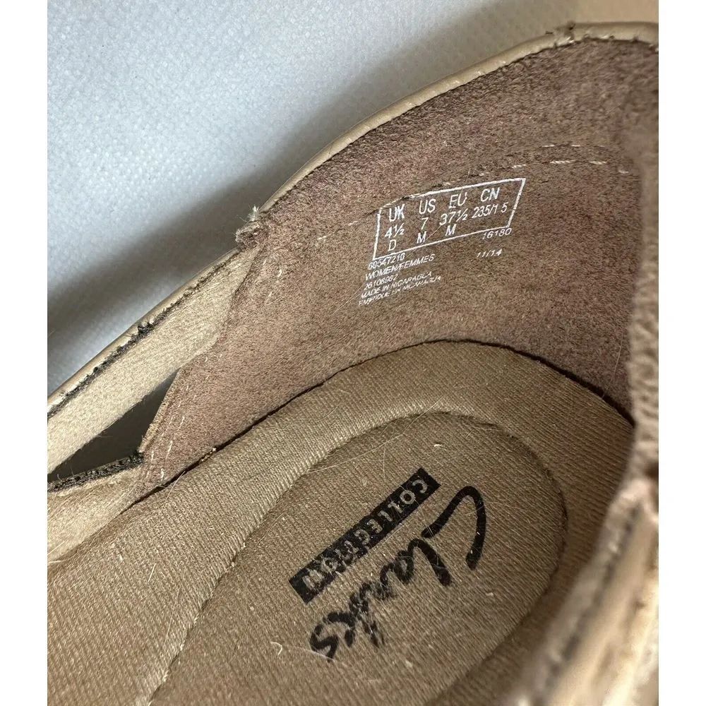 Clarks  ASHLAND SPIN Q IVORY LOAFERS SLIP ONS COMFORT DRESS SHOES SZ 7 - Image 6