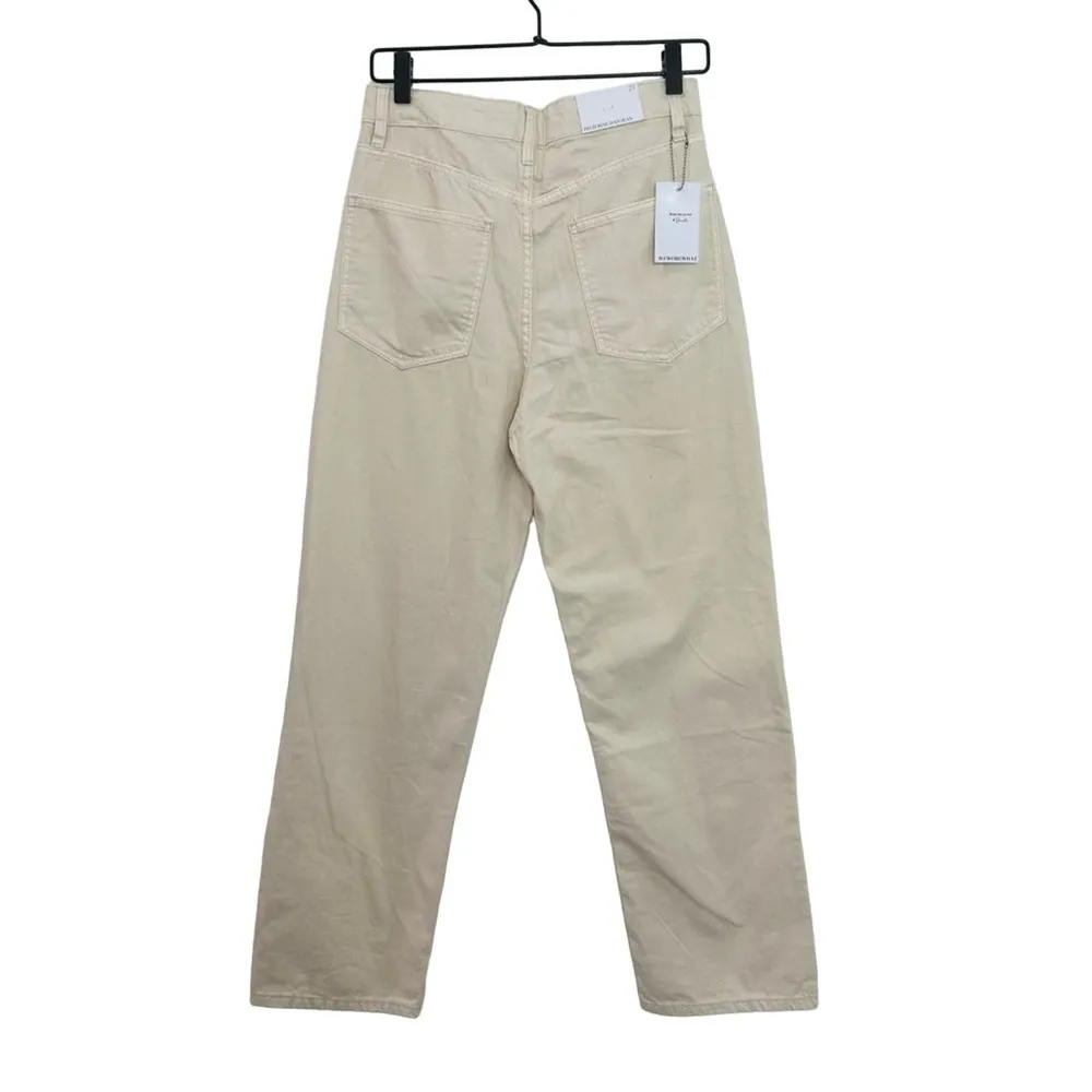 WeworeWhat High Rise Dad Jean In Cream Unbleached  NWT size 27 - Image 3
