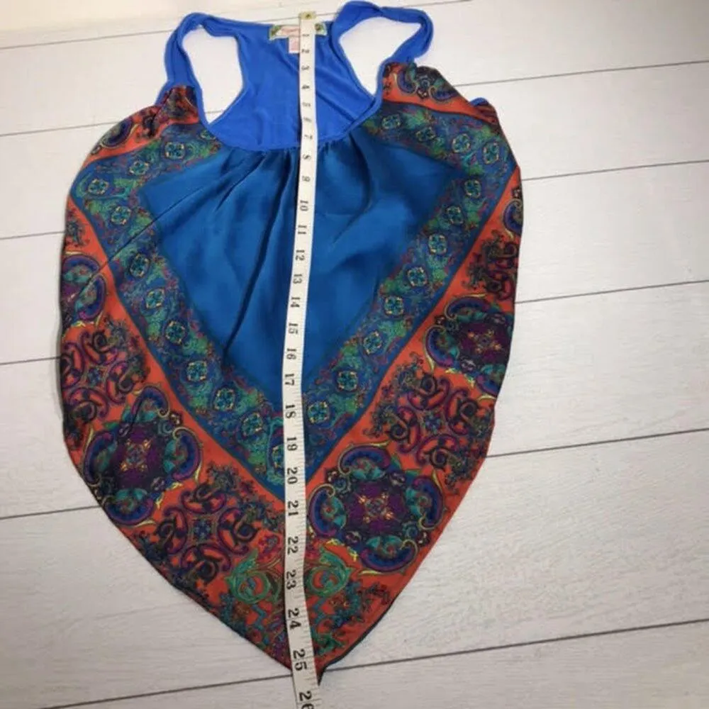 Flying Tomato Paisley Print Bandana Bohemian Racerback Tank Top Size Small - Image 6